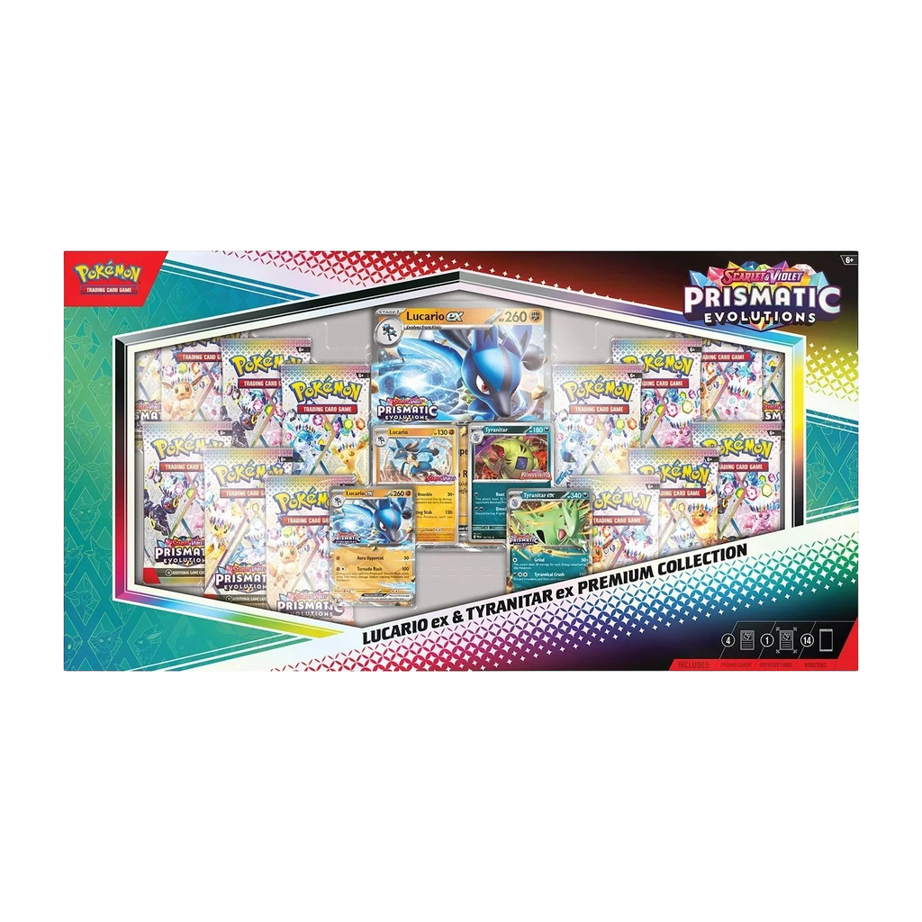 Prismatic Evolutions Lucario & Tyranitar ex Premium Collection